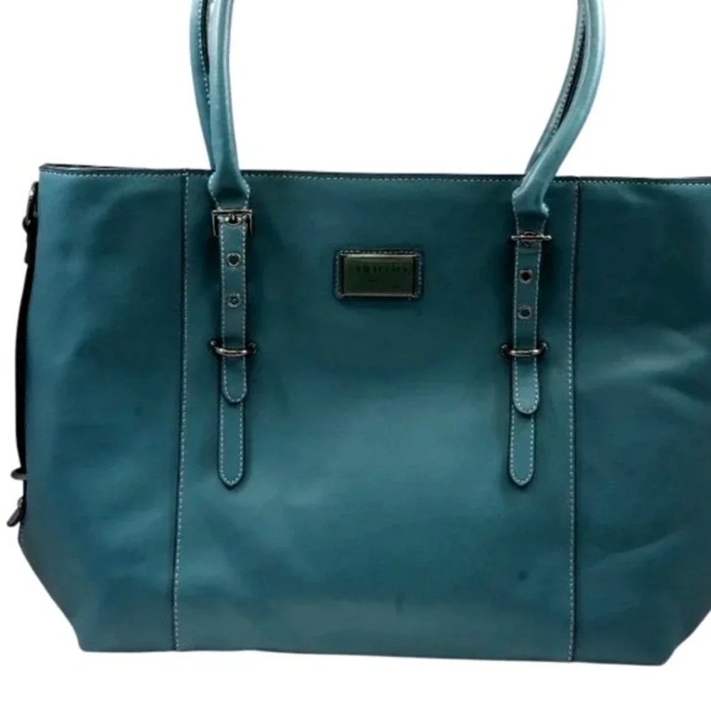 Mosiso Vegan Laptop Bag Shoulder‎ Bag Laptop Bag Teal Blue/Green New